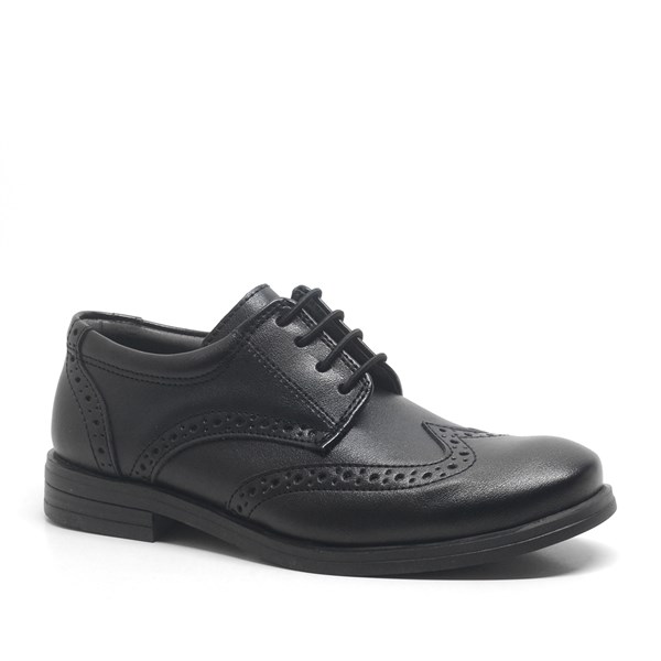 Rakerplus Siyah Bağcıklı Erkek Çocuk Klasik Okul Ayakkabı