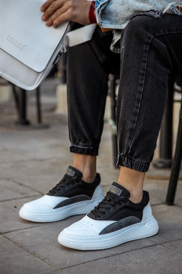 Chekich Siyah Beyaz Erkek Ayakkabı Sneaker