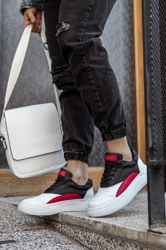 Chekich Beyaz Kırmızı Siyah Erkek Ayakkabı Sneaker