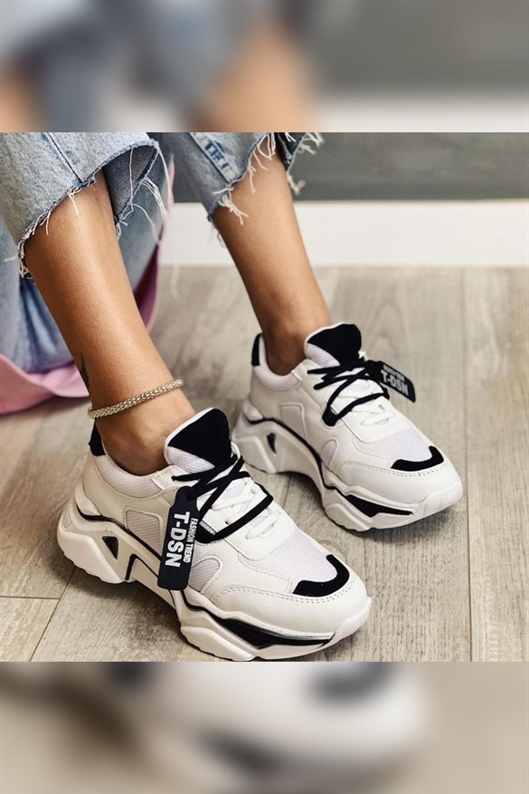 Erika Siyah Beyaz Sneakers