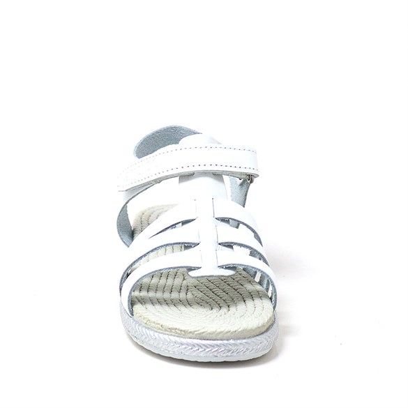 Artico Bellini Vaketa Hakiki Deri Beyaz Kız Bebek Çocuk Sandalet