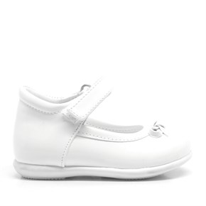 Beyaz Rugan Bebek Ayakkabı