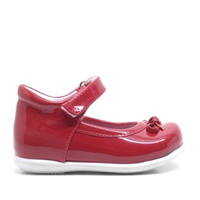 Kırmızı Rugan Kız Bebek Ayakkabı