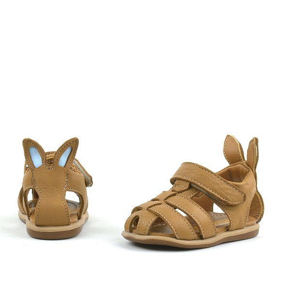 Rakerplus Rakerplus Bunny Hakiki Deri Taba Cırtlı Bebek Sandalet