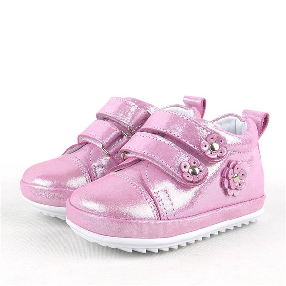 Rakerplus Hakiki Deri Pembe Anatomik Kız Bebek İlk Adım Ayakkabısı