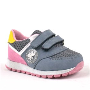 Kız Bebek Ayakkabı Raker® Hakiki Deri Ortopedik Gri Cırtlı Kız Bebek Spor Ayakkabı R3810-GPB-S