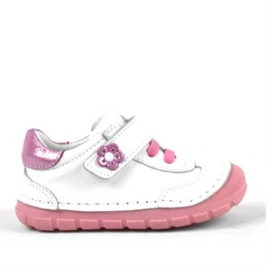 Kız Bebek Ayakkabı Hakiki Deri Beyaz Ortopedik İlk Adım Kız Bebek Ayakkabısı A90-BP