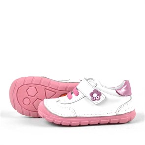 Kız Bebek Ayakkabı Hakiki Deri Beyaz Ortopedik İlk Adım Kız Bebek Ayakkabısı A90-BP